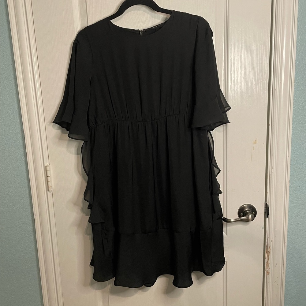 Silky Black Dress Sz S - Who What Wear